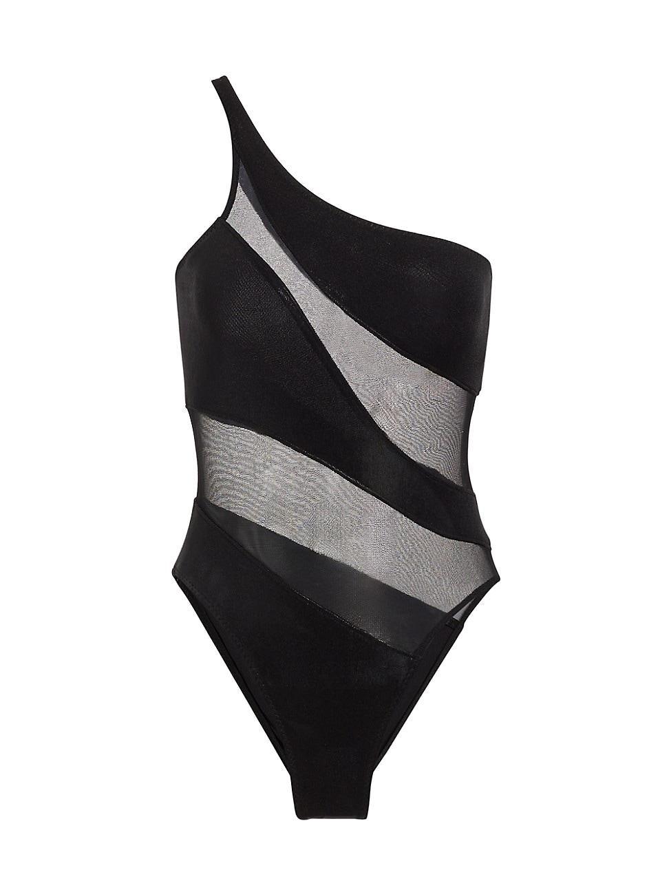 Lame Snake Mesh Mio One-Piece Swimsuit Product Image