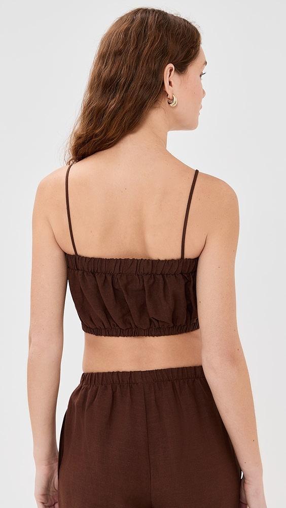 LE BOP Camille Cropped Linen Top | Shopbop Product Image