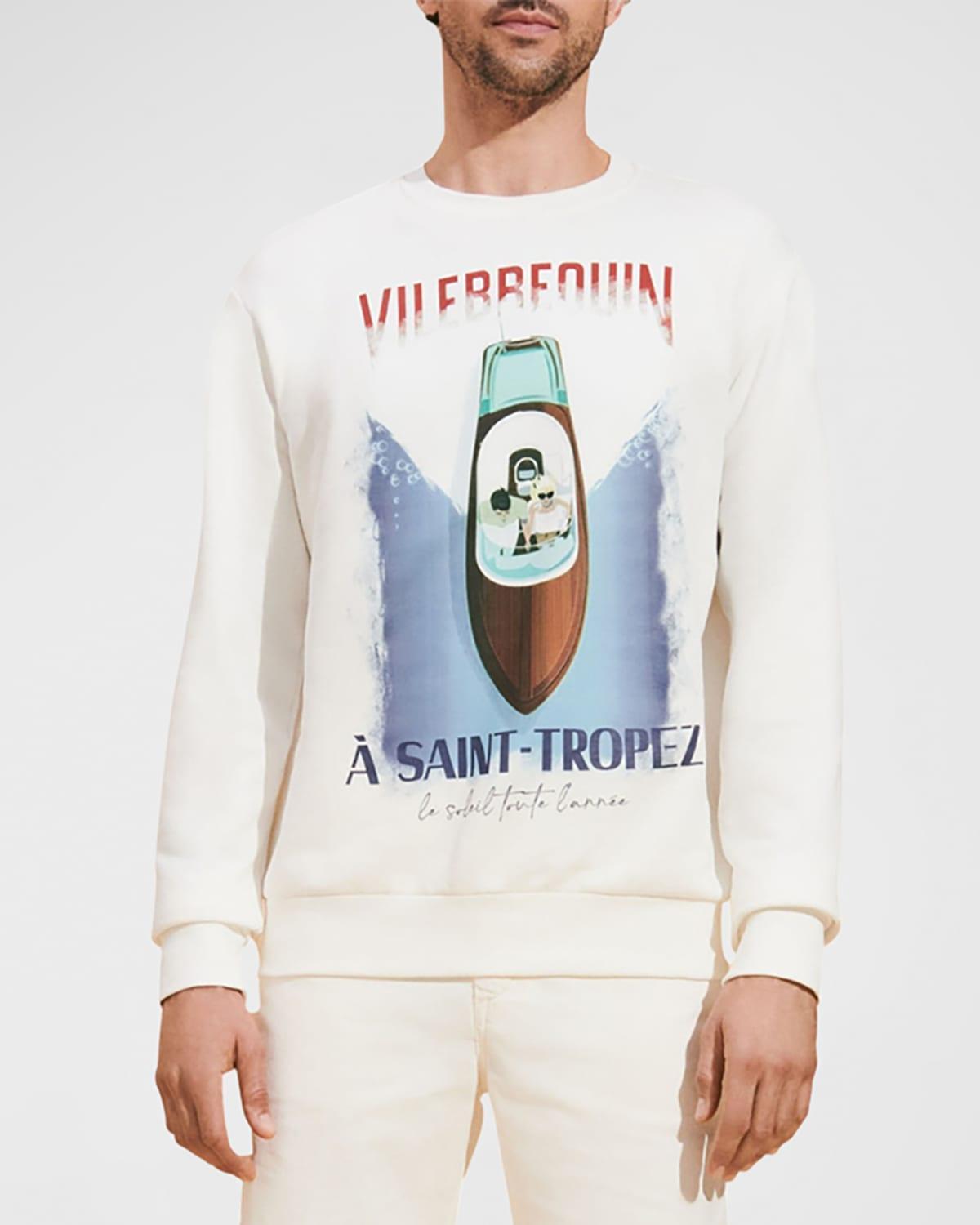 Mens Inboard Boat Crewneck Sweatshirt Product Image