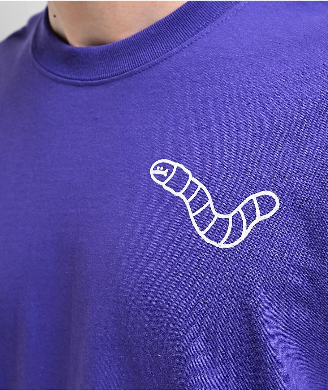 A.LAB Wanted Worm Purple T-Shirt Product Image