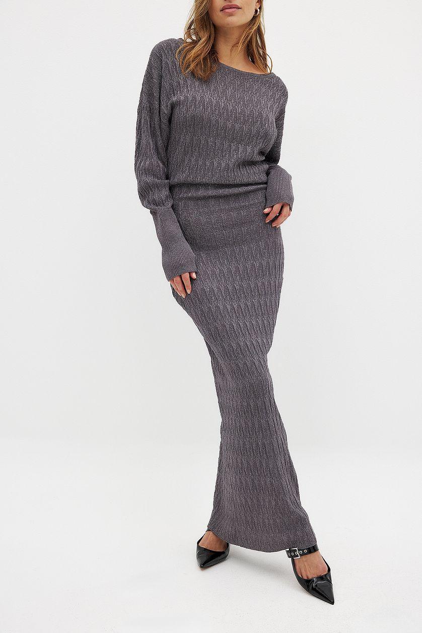 Glitter Knitted Maxi Dress Product Image