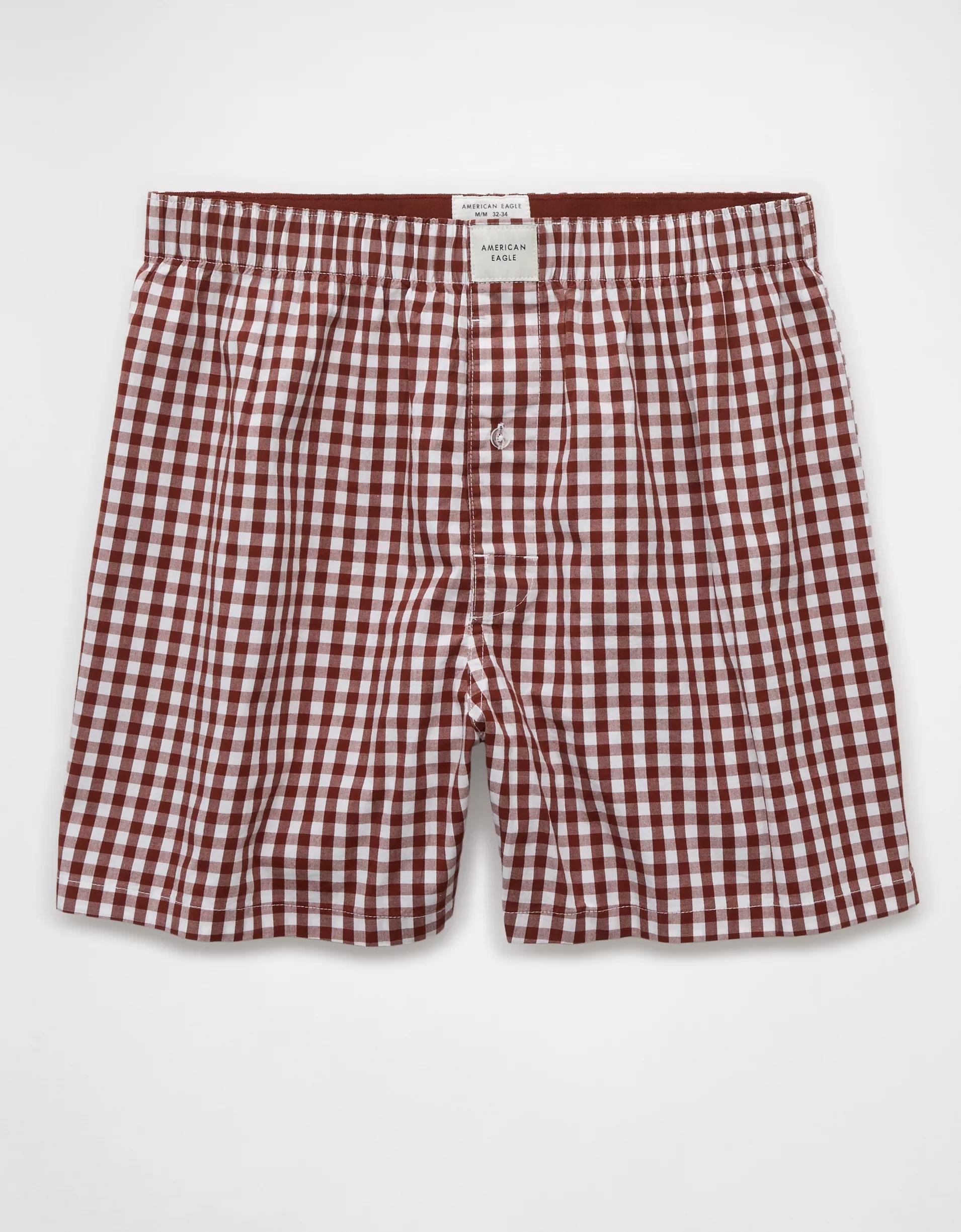 AEO Men's Plaid Stretch Boxer Short Product Image