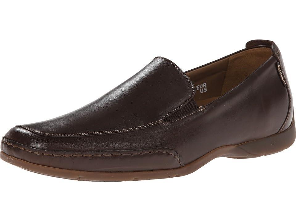 Mens Square Toe Leather Loafers Product Image