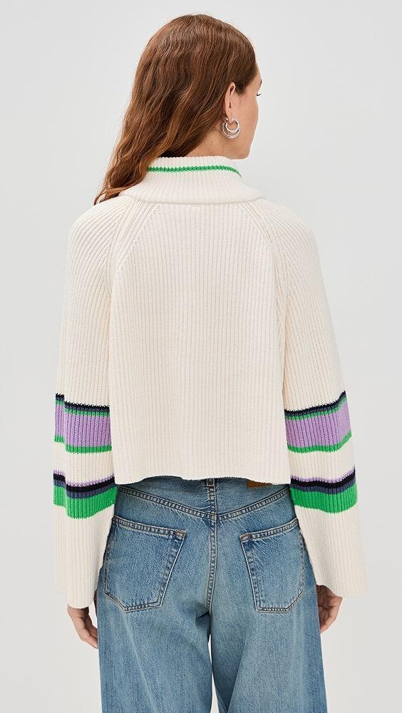 Free People Striped Greta Half Zip | Shopbop Product Image