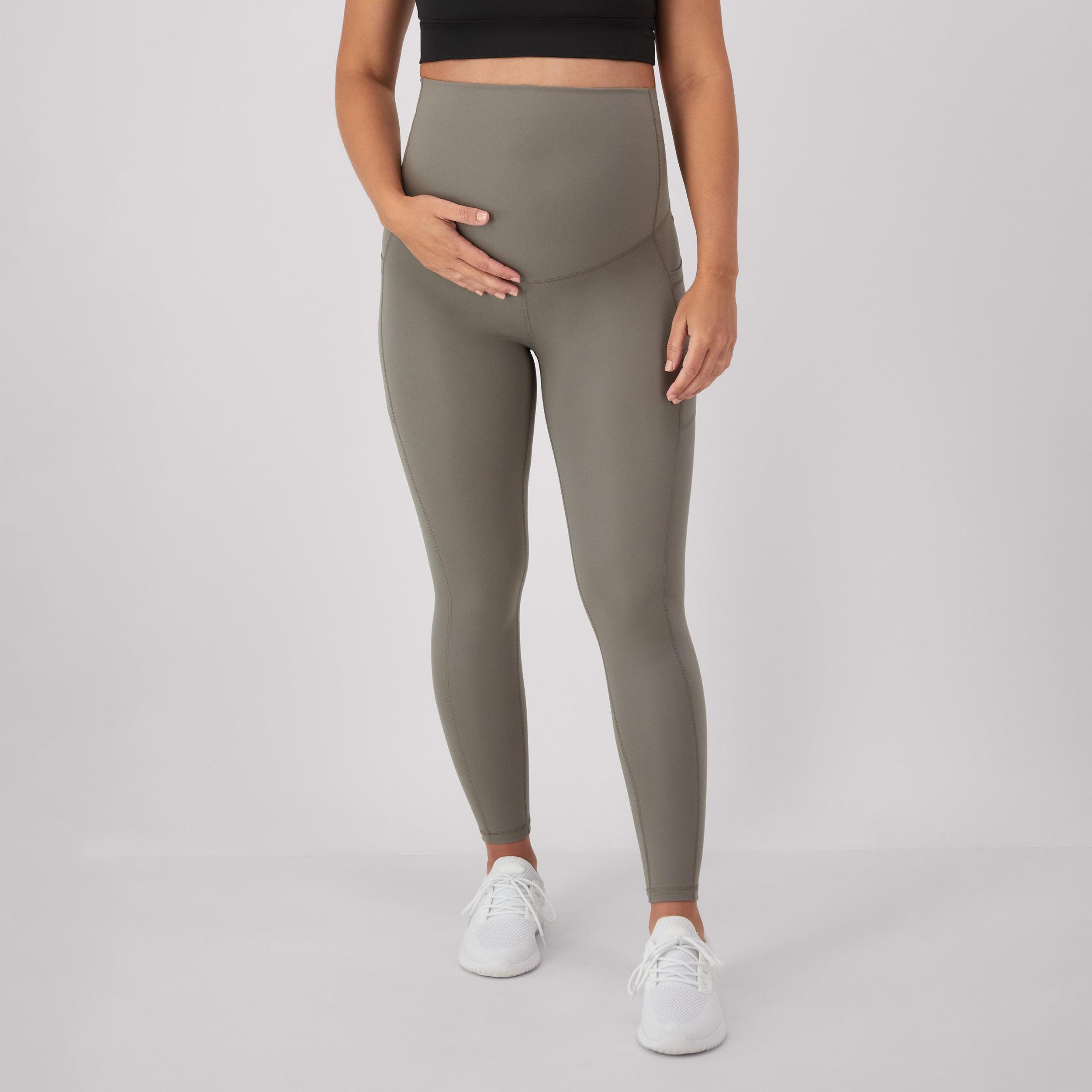 Hanes Maternity Womens Stretch & Recover 7/8 Leggings, 25 Inseam Cool Grey M Product Image