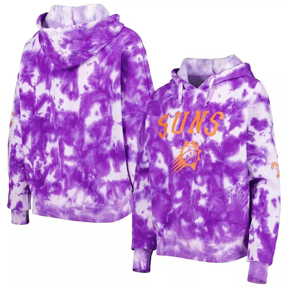 Women's New Era Purple Phoenix Suns Brushed Cotton Tie-Dye Pullover Hoodie, Size: Medium, Phx Purple Product Image