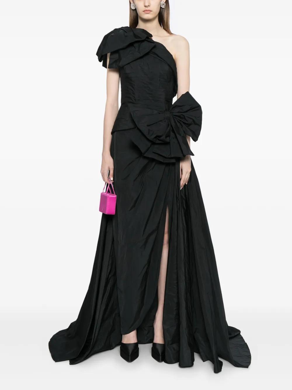 bow-detail silk gown Product Image