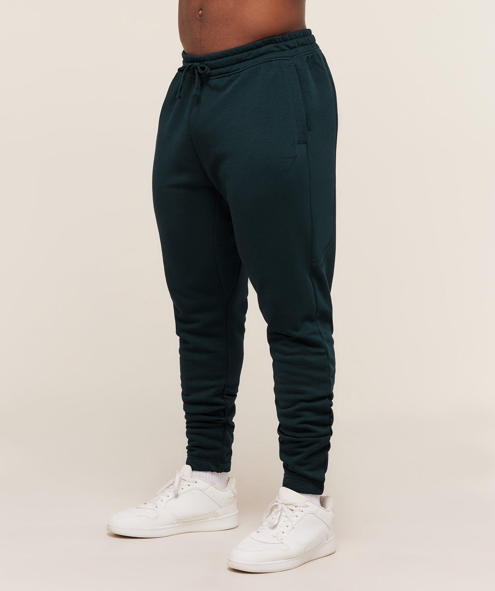 Gymshark Power Wordmark Jogger - Deep Petrol Blue Male Product Image