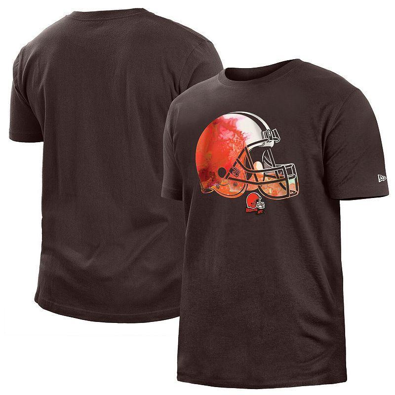 Men's New Era Brown Cleveland Browns 2022 Sideline Ink Dye T-Shirt, Size: XL Product Image
