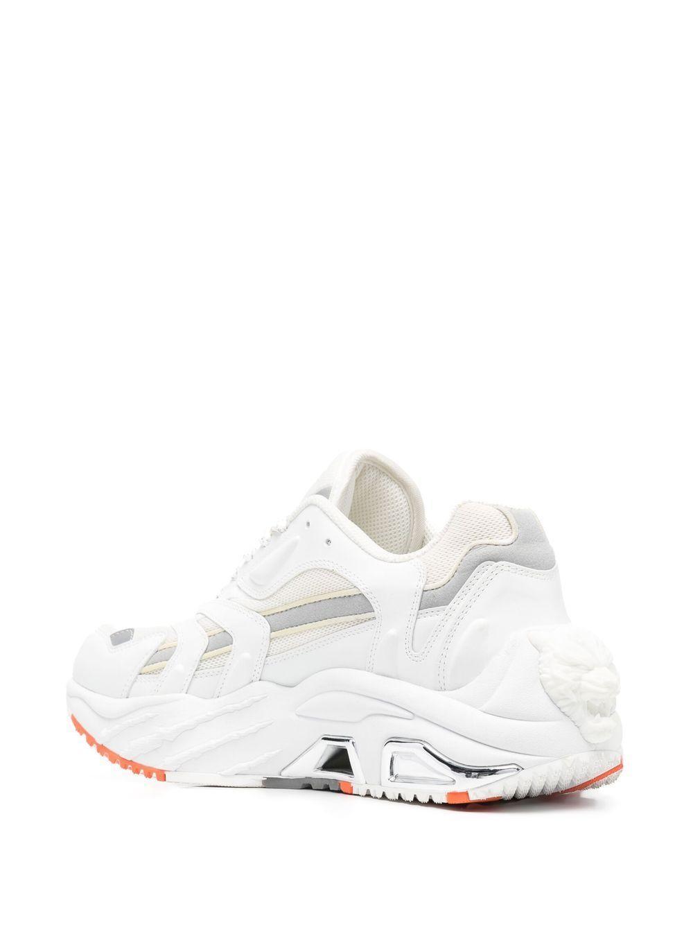 Scratch panelled lace-up sneakers Product Image