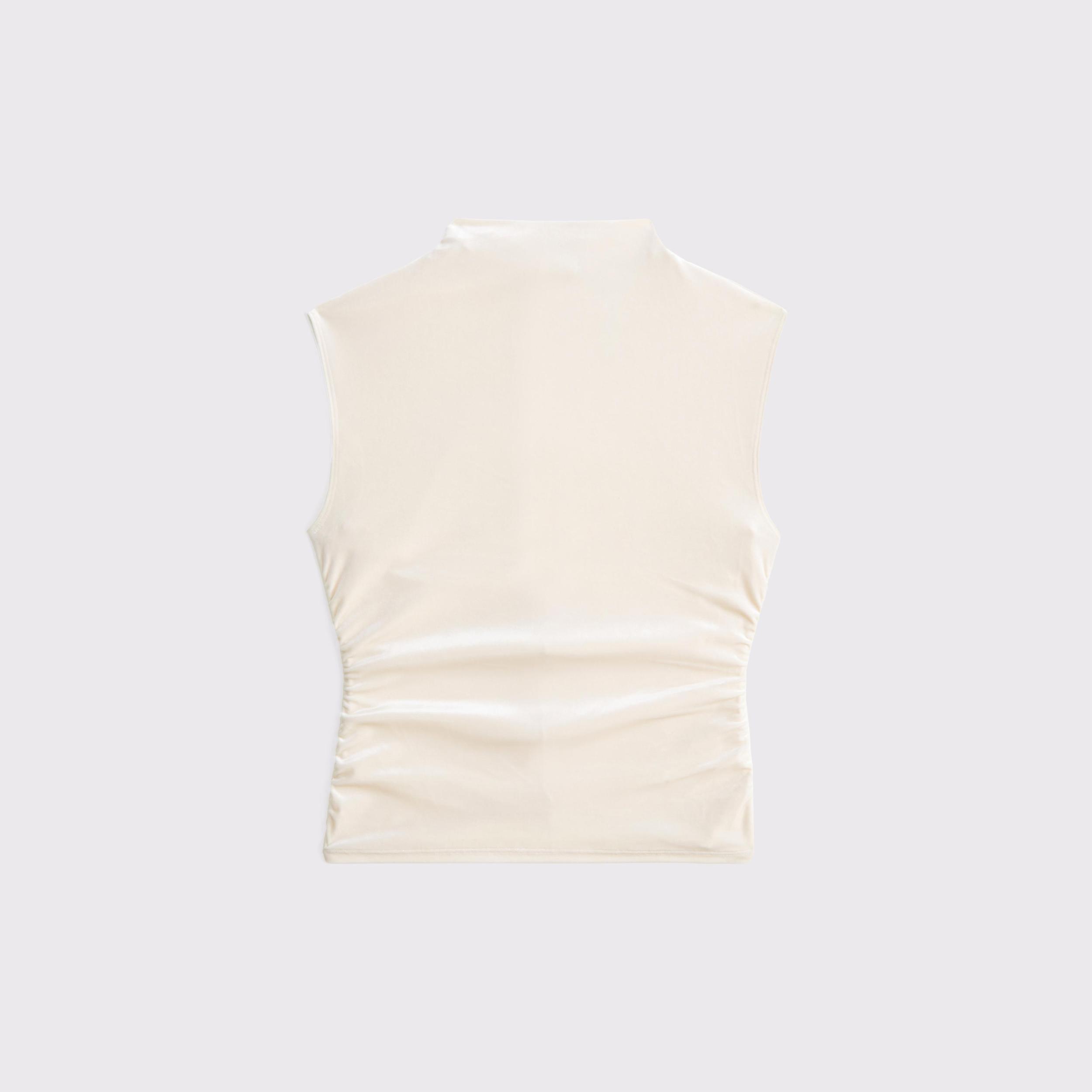 Long-Sleeve Grown-On Mockneck Top Product Image