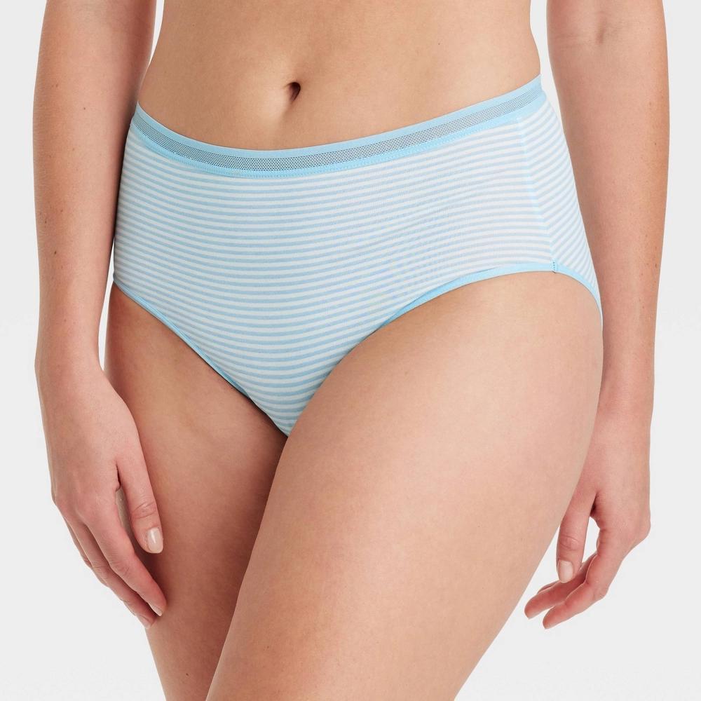 Womens 6pk Cotton Stretch Briefs Underwear - Auden Assorted Color L Product Image