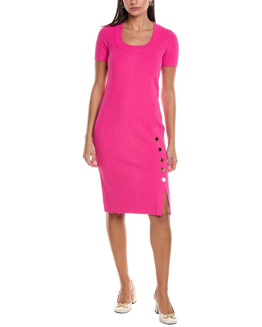 ST JOHN St. John Engineered Sheath Dress In Pink Product Image