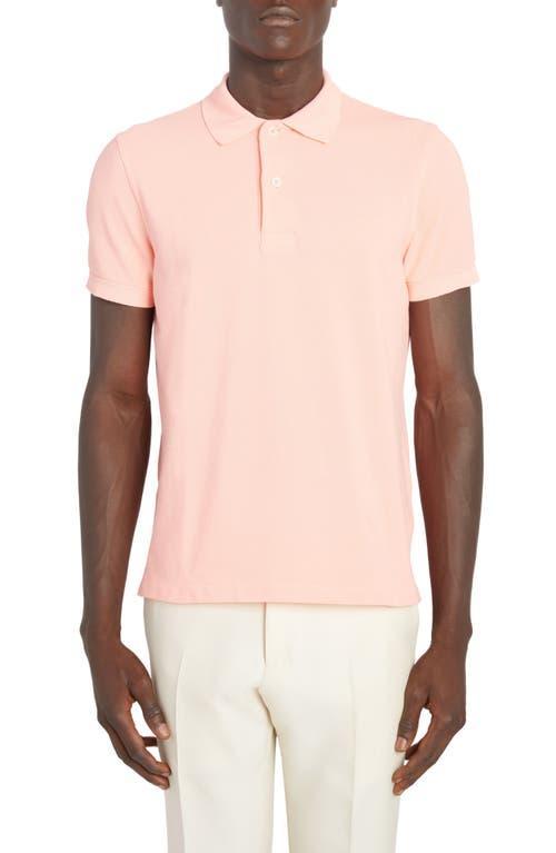Mens Cotton Pique Polo Shirt Product Image