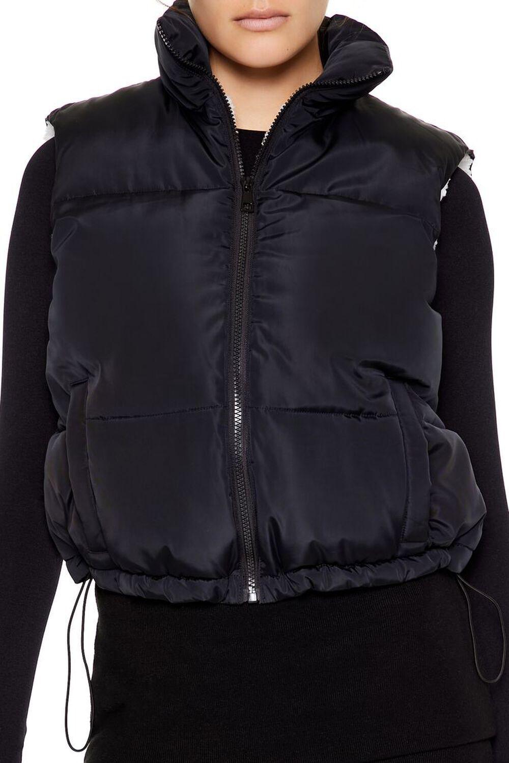 Toggle Drawstring Cropped Vest | Forever 21 Product Image