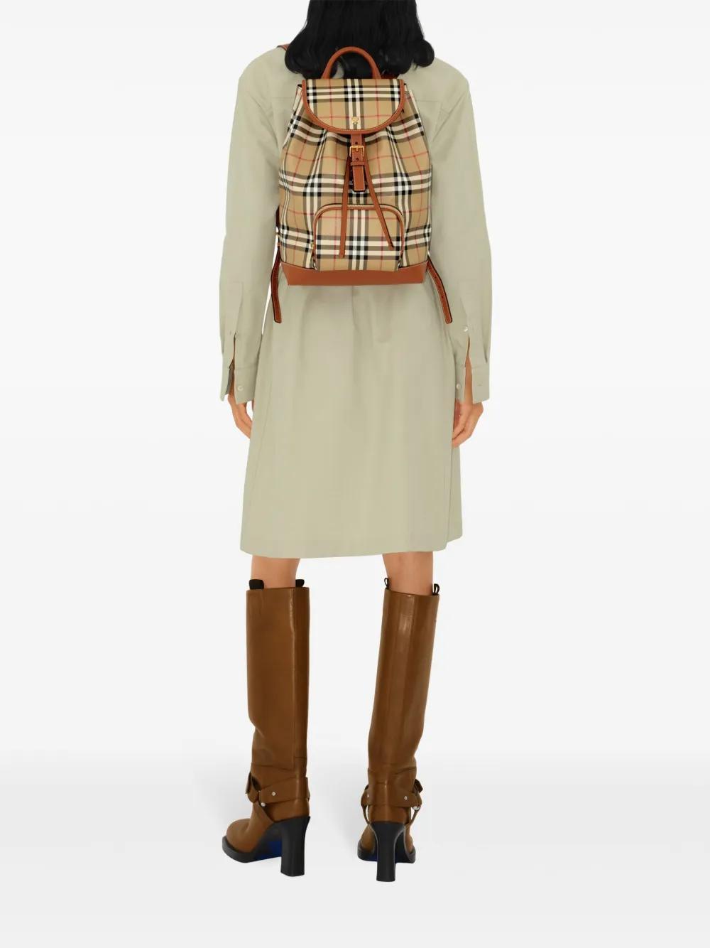 BURBERRY Check Backpack In Beige Product Image