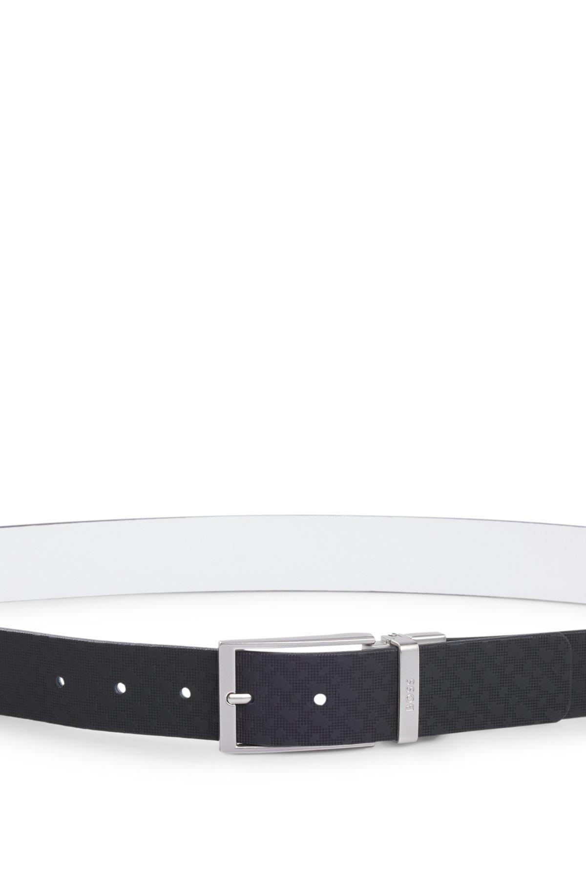 BOSS - Reversible belt in Italian leather - Black Product Image