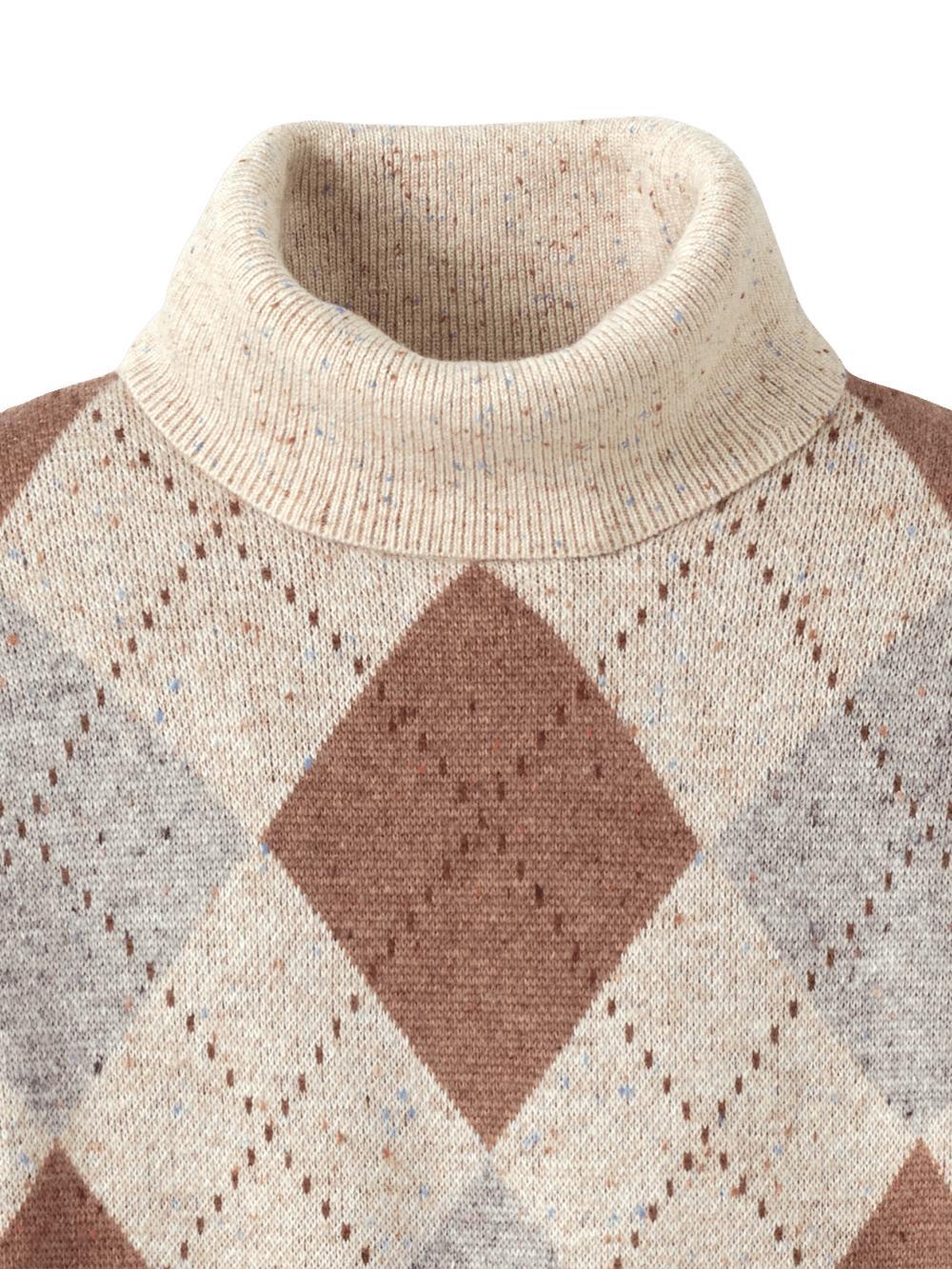 Donegal Turtleneck Sweater - Ivory Multi Product Image