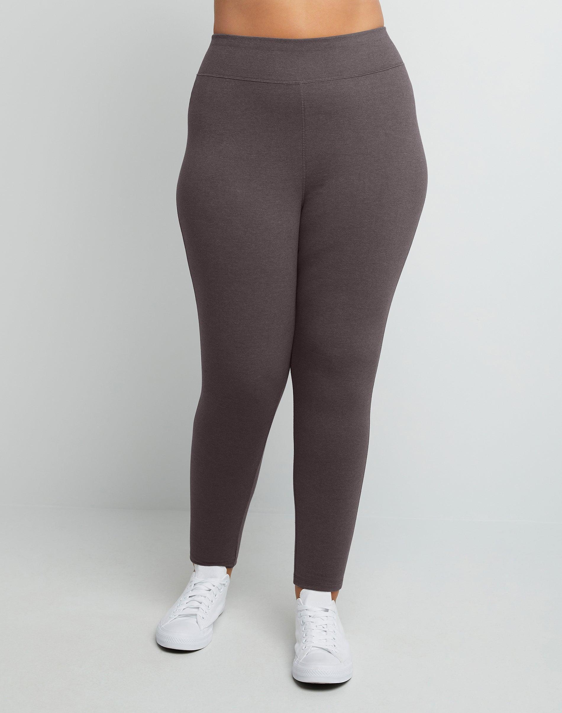Hanes Just My Size Womens Stretch Jersey Leggings, 25.5 (Plus ) Charcoal Heather 5X Product Image