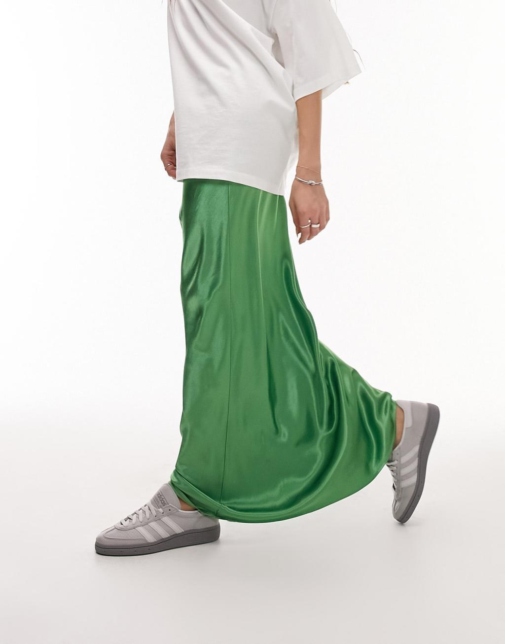 Topshop satin bias maxi skirt Product Image