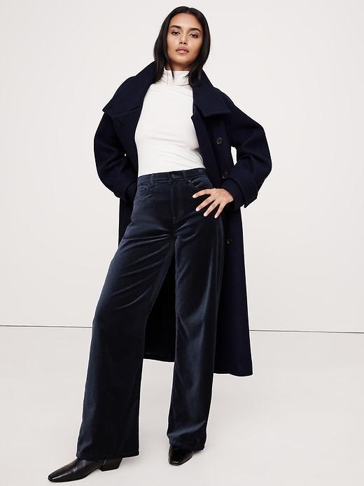 The Icon Classic Wide-Leg Velvet Pant Product Image