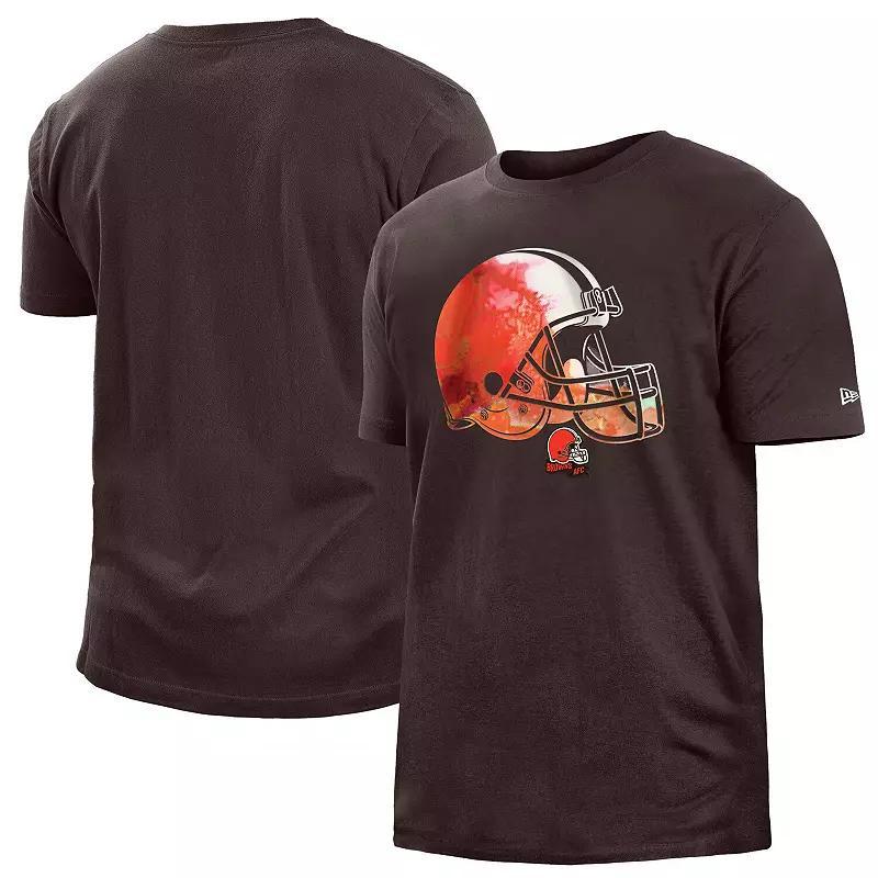 Men's New Era Brown Cleveland Browns 2022 Sideline Ink Dye T-Shirt, Size: XL Product Image