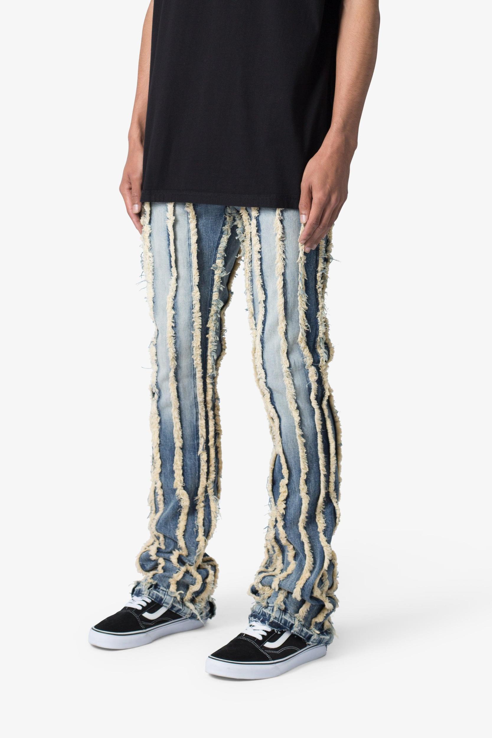 X641 Skinny Stacked Ripped Denim - Medium Blue Product Image