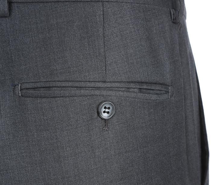 Half Canvas Wool Dress Suit Regular Fit 2 Piece in Gray Product Image