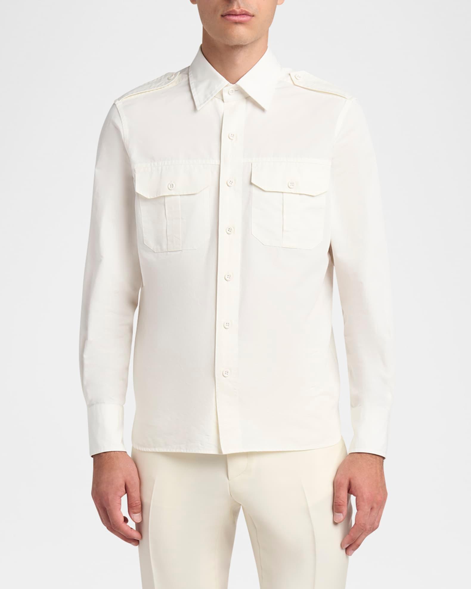 Men's Cotton-Silk Poplin Western Shirt Product Image