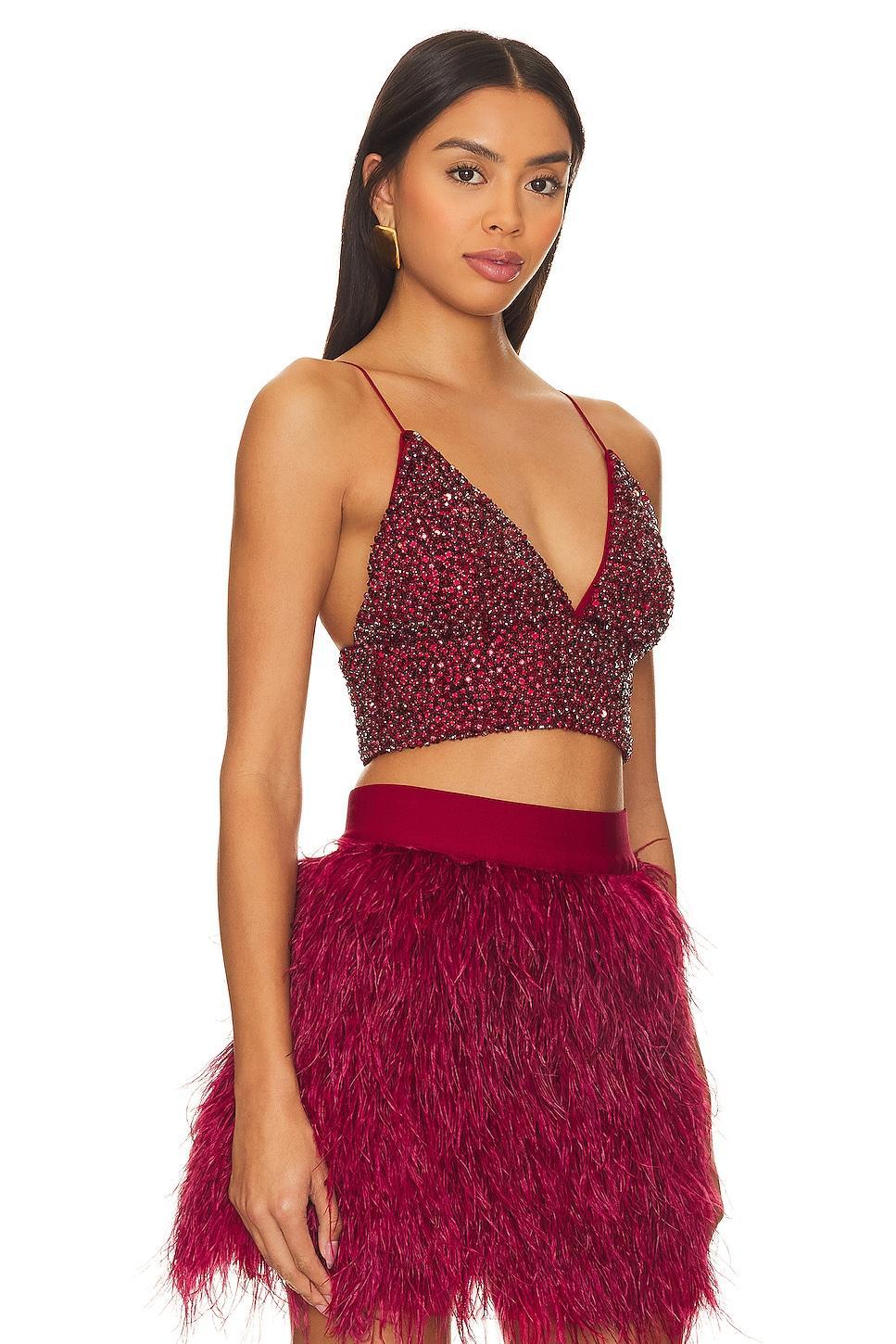 Carli Crystal Bra Top Alice + Olivia Product Image
