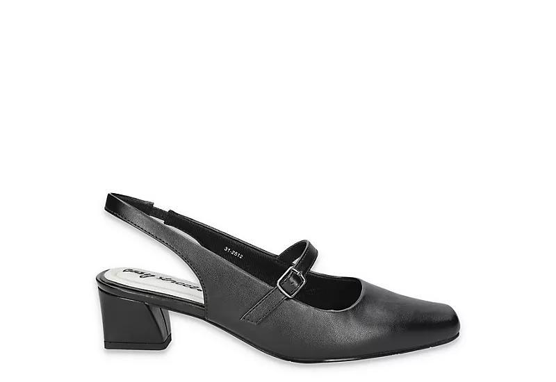 Easy Street Women's Cameo Square Toe Slingback Pumps, Size: 6.5 XW, Blue Product Image