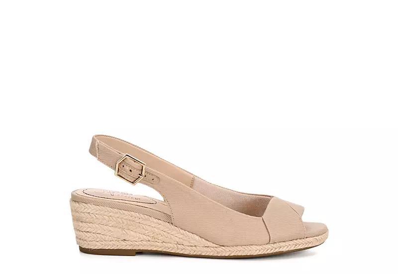 LifeStride Socialite Womens Wedge Sandals Brown Product Image