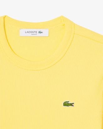 Slim Fit Ribbed Cotton T-shirt Product Image