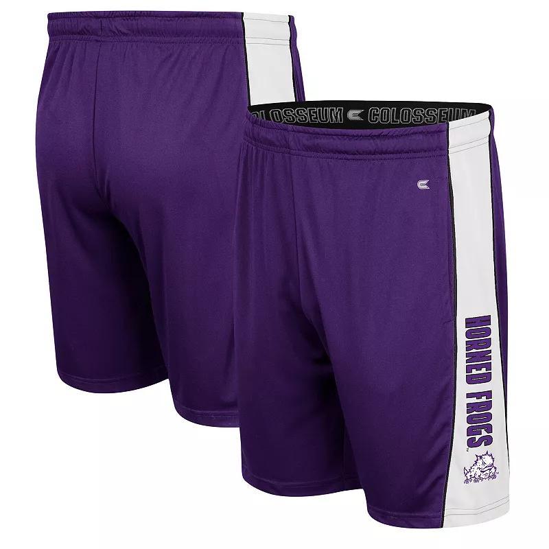 Men's Colosseum Purple TCU Horned Frogs Panel Shorts, Size: Medium Product Image