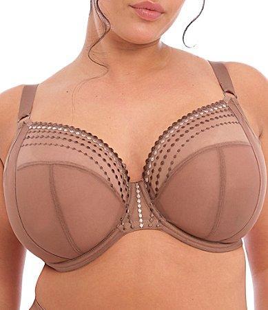 Elomi Plus Size Matilda Embroidered Sheer Plunging Convertible U-Back to Racerback Contour Wire Full Product Image