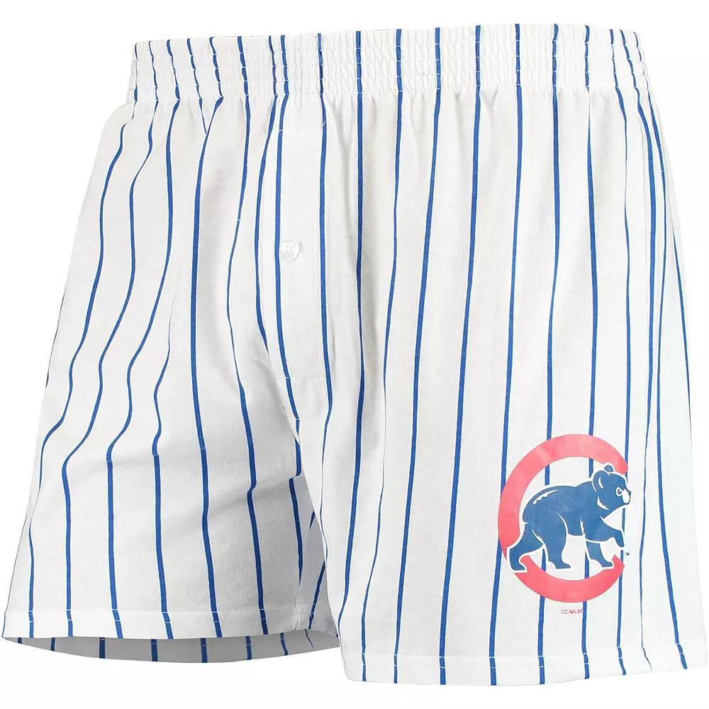 Men's Concepts Sport White Chicago Cubs Vigor Boxer Shorts, Size: 2XL Product Image