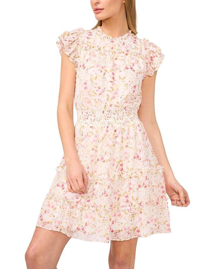 Smocked Waist Ruffle Tiered Midi Dress Product Image