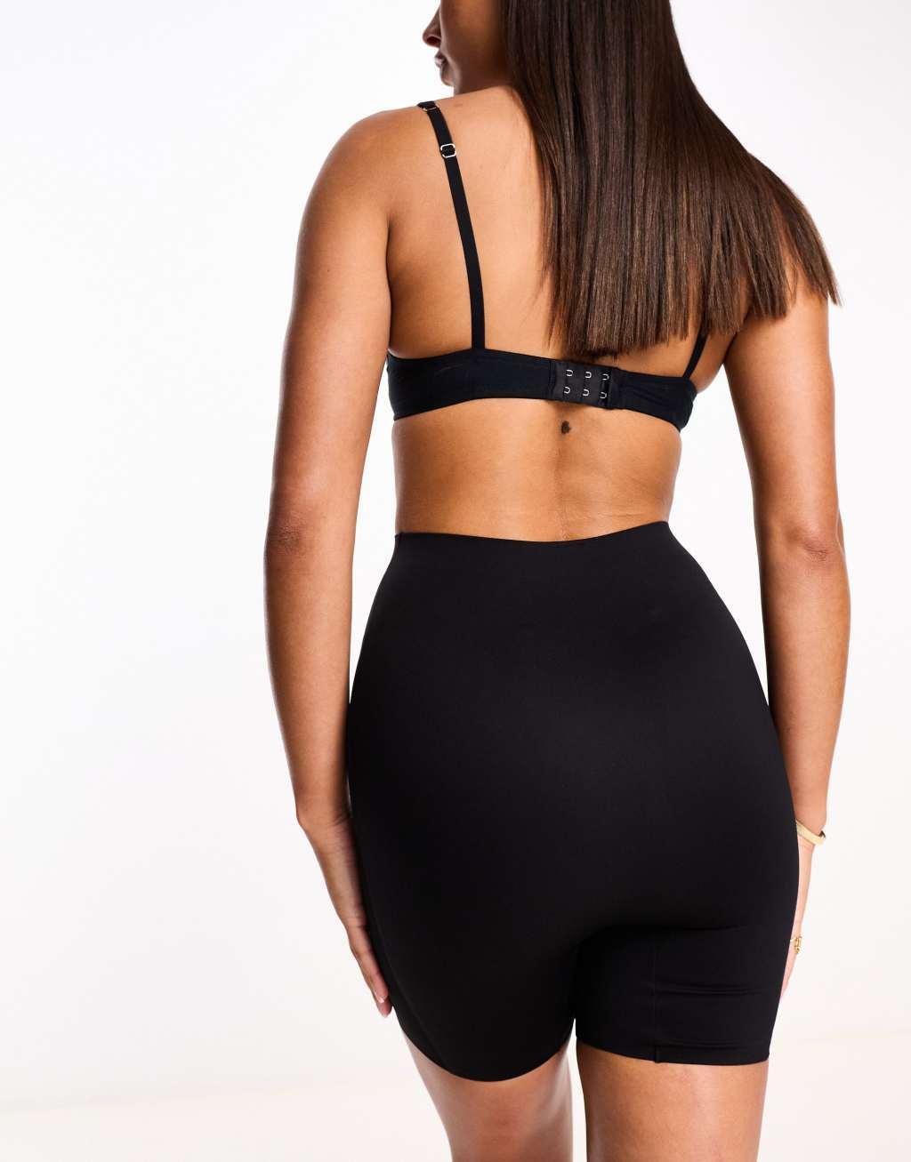 ASOS DESIGN Contouring medium control short with mesh in black Product Image
