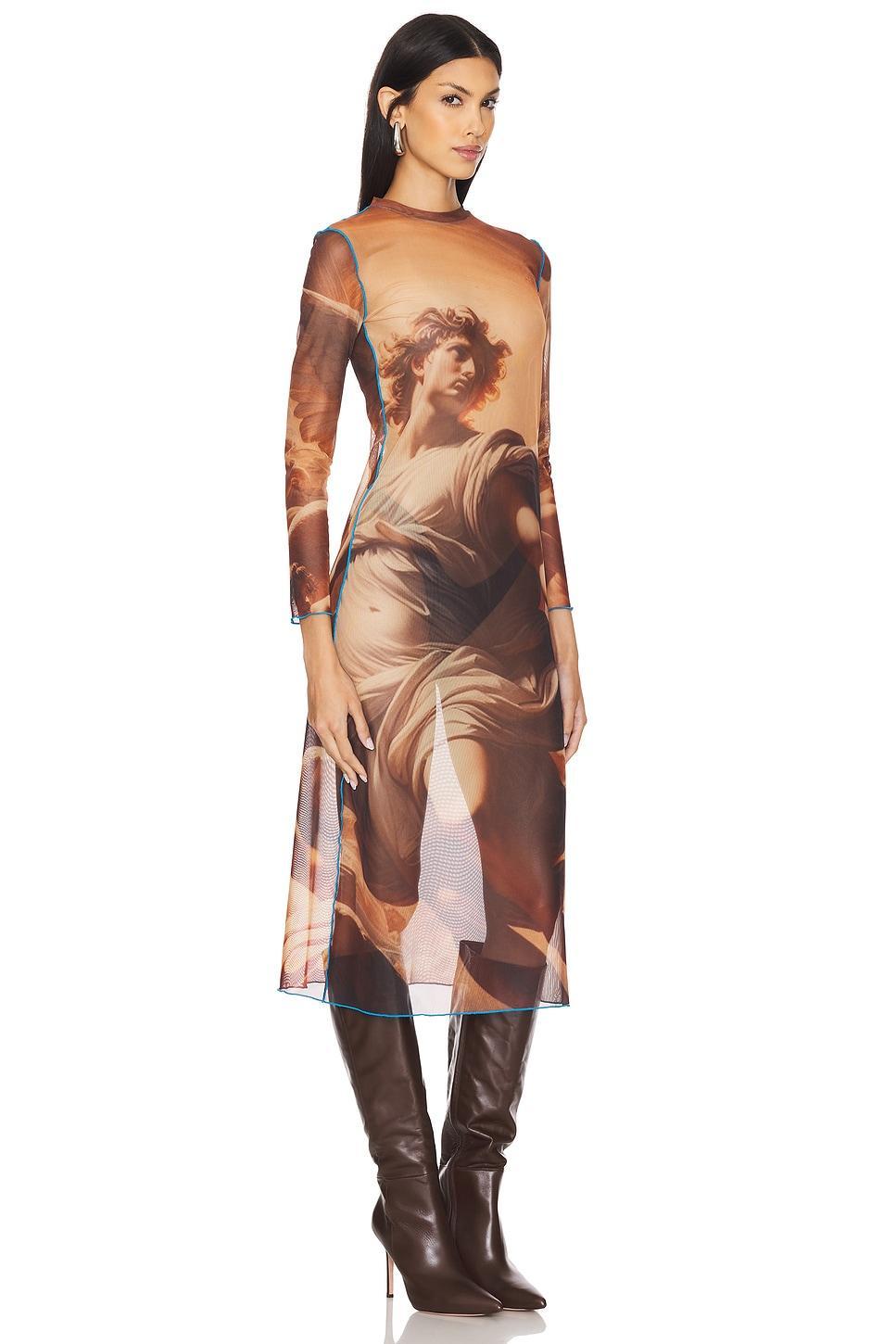 Renaissance Printed Jersey Dress ROKH Product Image