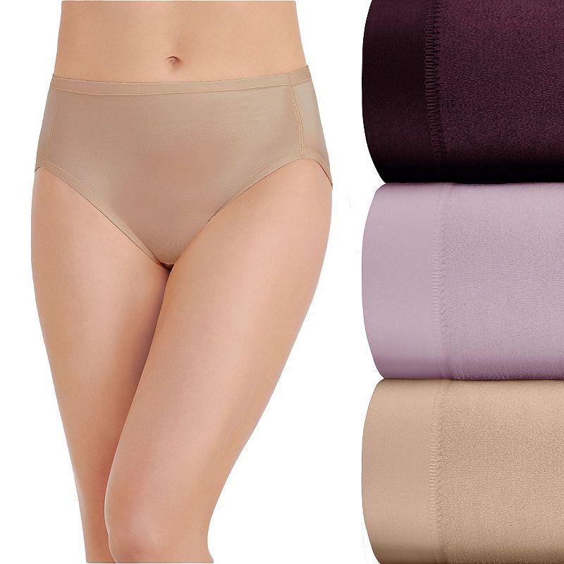Womens Vanity Fair Lingerie Body Caress 3-Pack Brief Panties 13438 Product Image