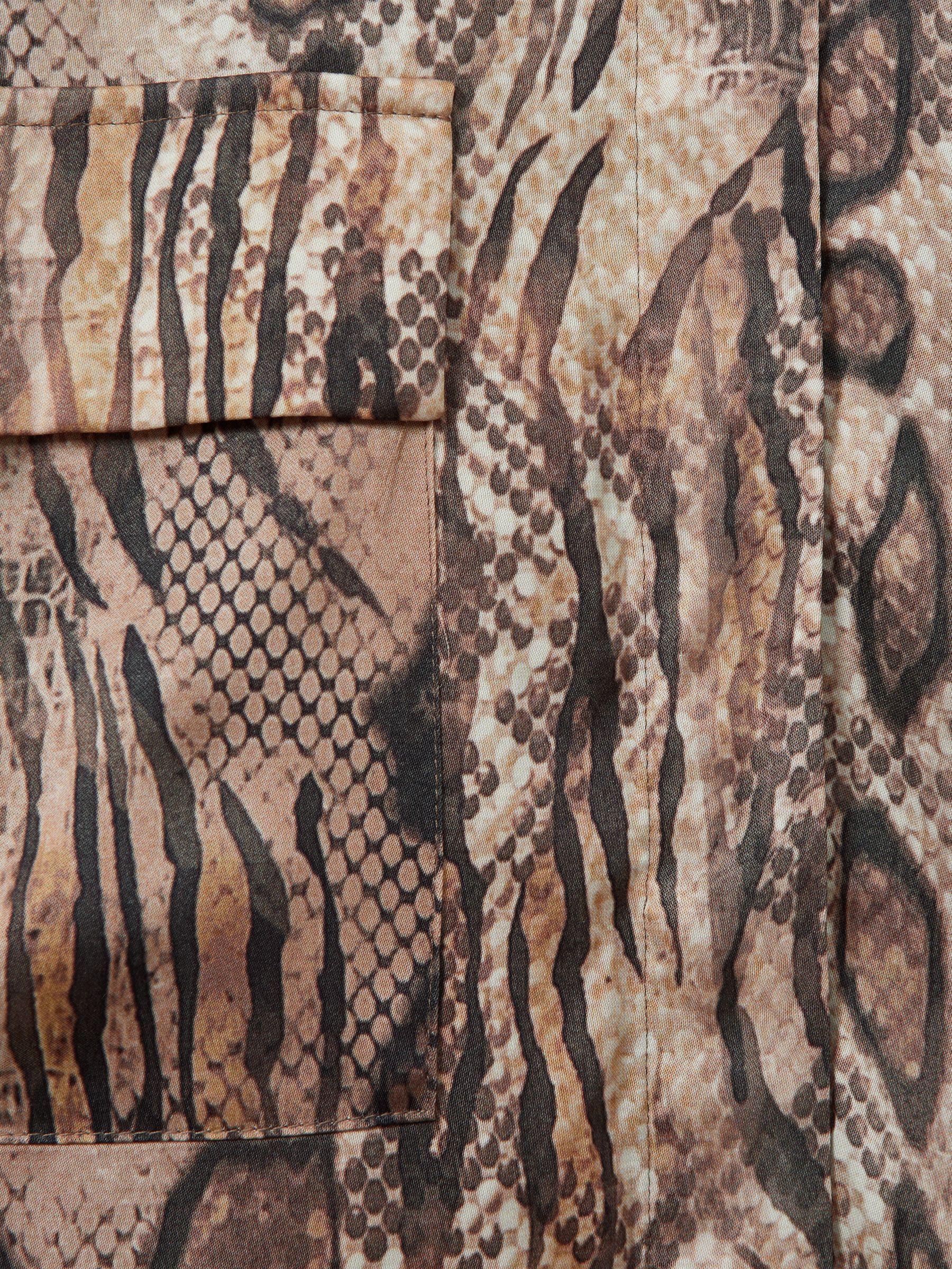 Maya Neutral Snake Print Shirt Product Image
