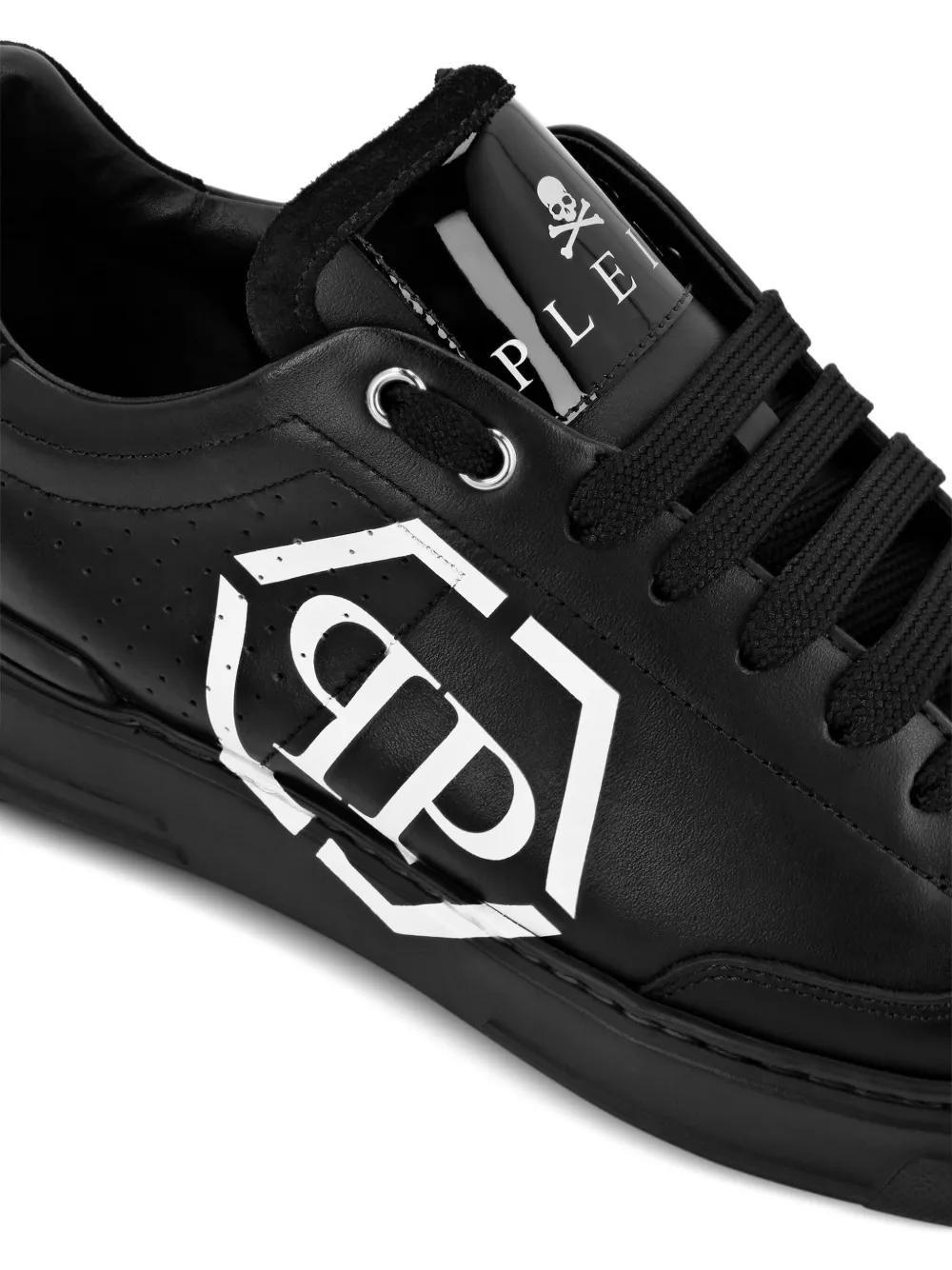 Hexagon leather sneakers Product Image