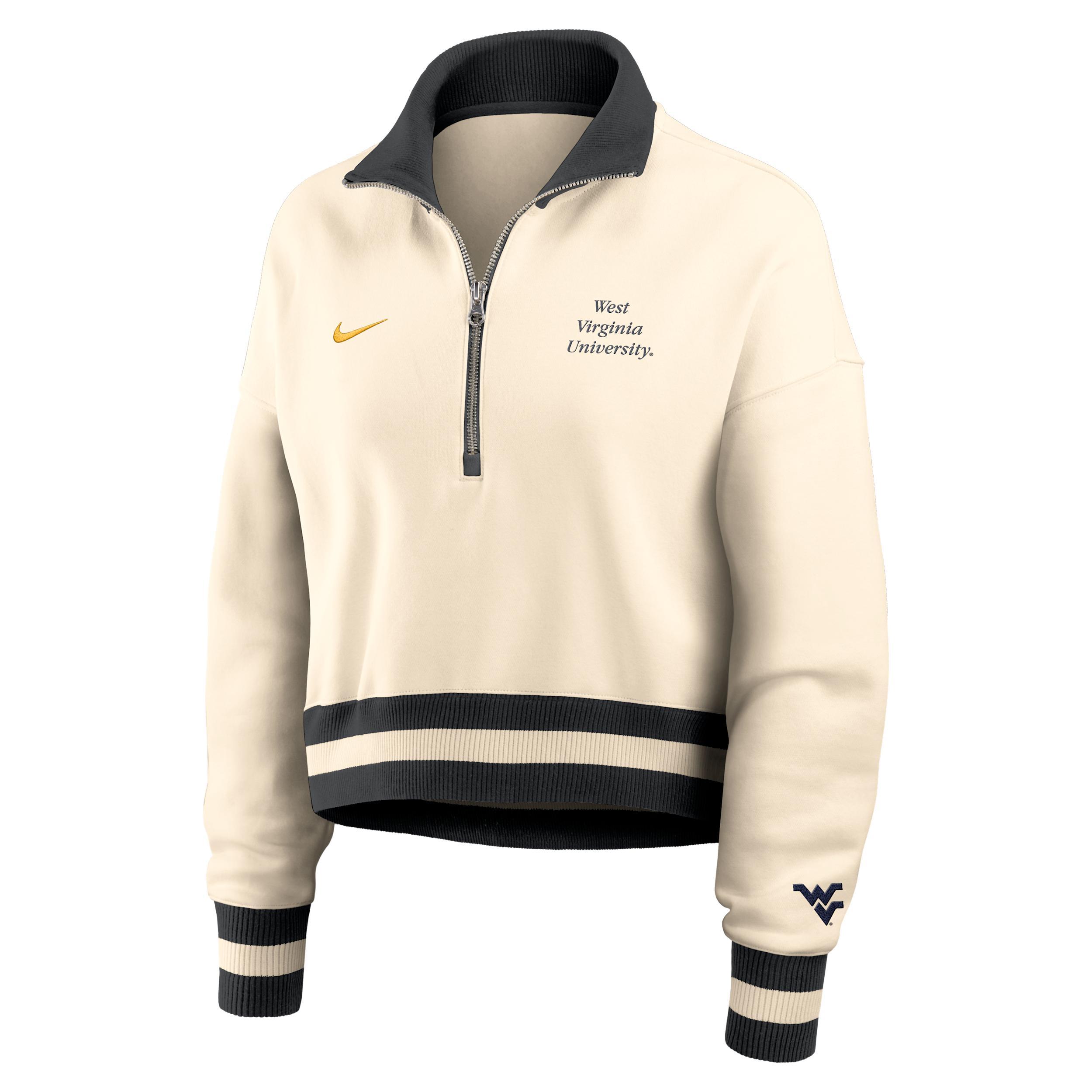 West Virginia Legacy Women's Nike College Cropped 1/4-Zip Crew Product Image