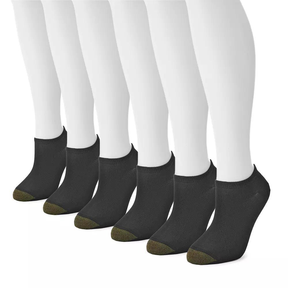 Women's GOLDTOE® 6-Pack Ultrasoft Liner Socks, Size: 9-11, Black Product Image