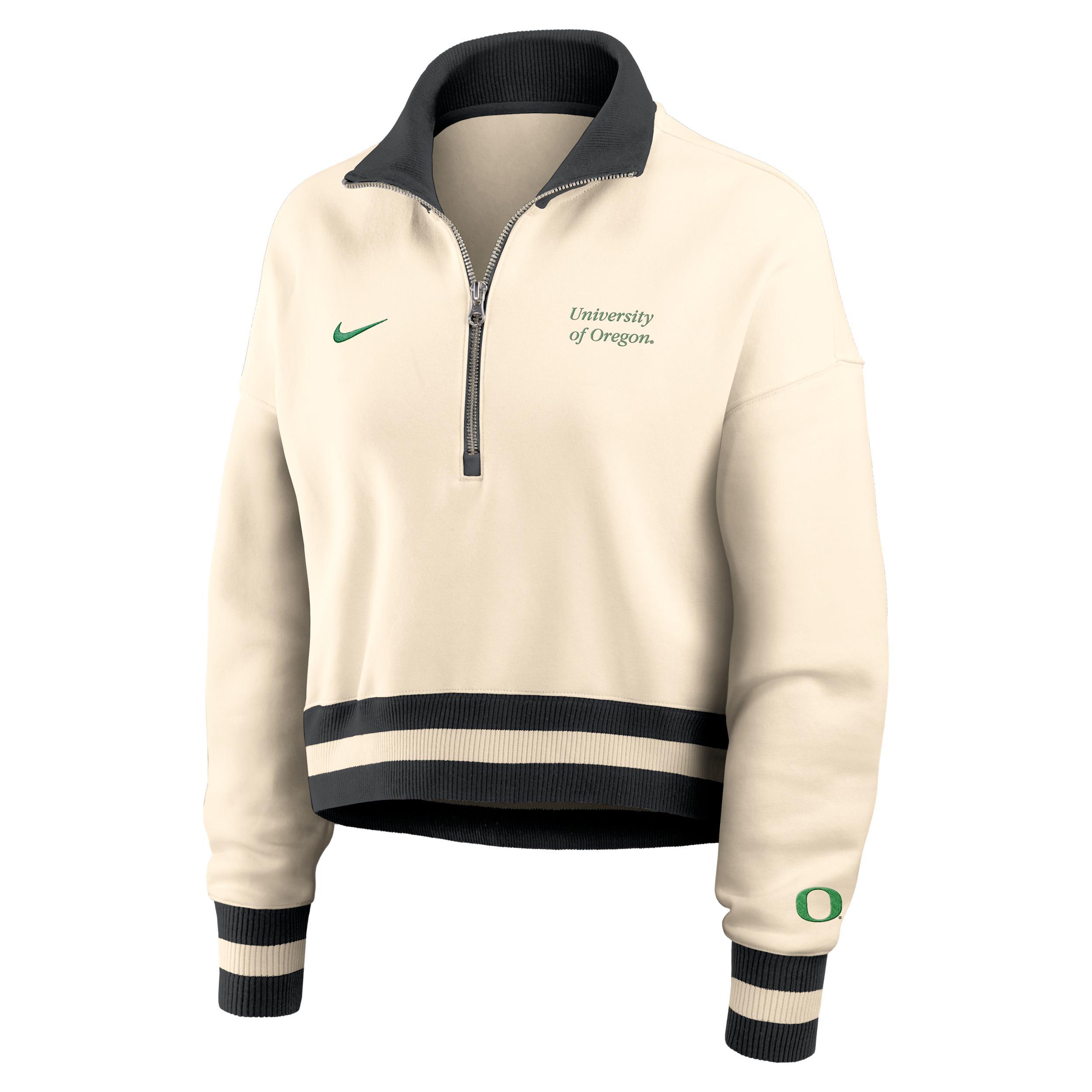 West Virginia Legacy Women's Nike College Cropped 1/4-Zip Crew Product Image