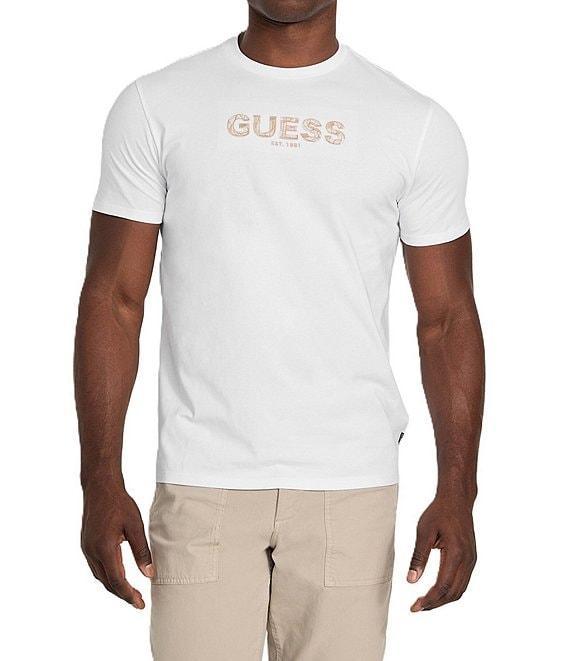 Guess Logo Embroidered Short Sleeve T-Shirt Product Image