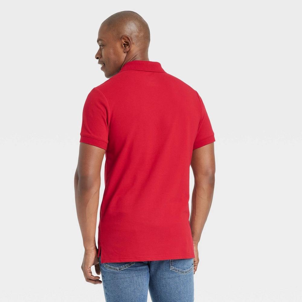Men's Every Wear Polo Shirt - Goodfellow & Co™ Red Velvet X L: Cotton Blend, Midweight, Standard Fit, Machine Washable Product Image