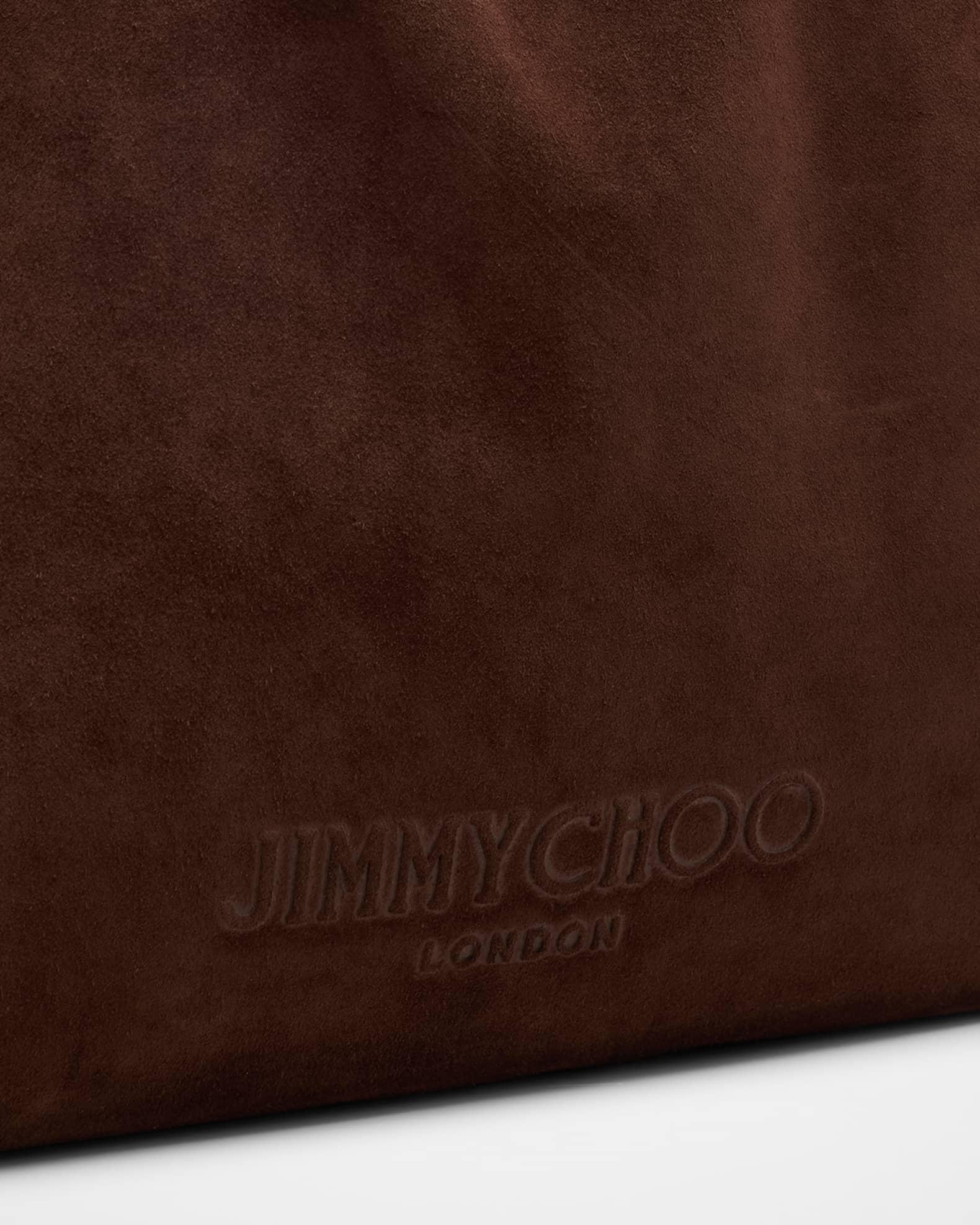 Large Suede Drawstring Tote Bag Product Image