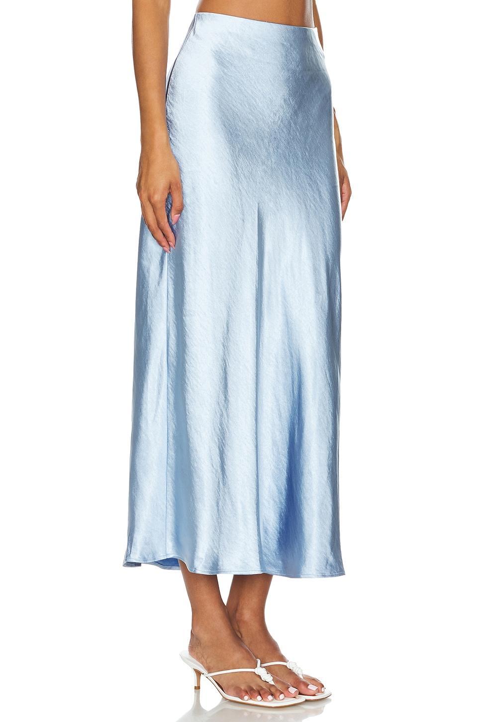 Ella Hammered Satin Skirt MILLY Product Image