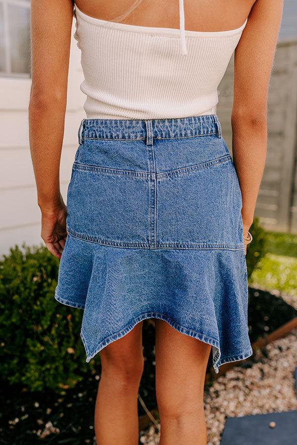 The Avery High Waist Asymmetrical Mini Skirt Product Image